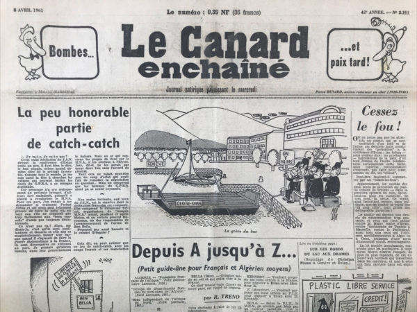 N° 2111 du Canard Enchaîné -  5 Avril 1961