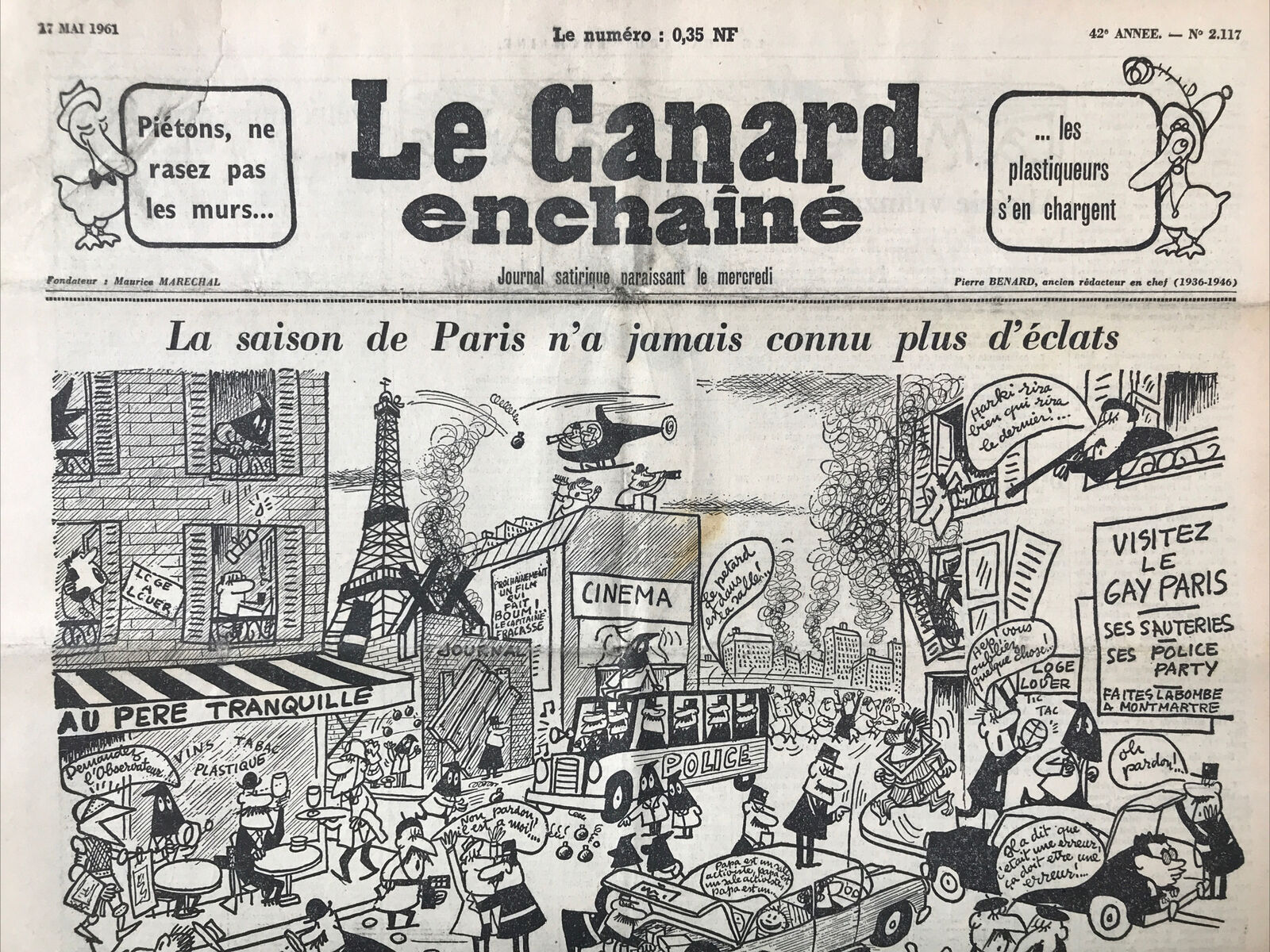 Couac ! | Acheter un Canard | Vente d'Anciens Journaux du Canard Enchaîné. Des Journaux Satiriques de Collection, Historiques & Authentiques de 1916 à 2004 ! | 2117