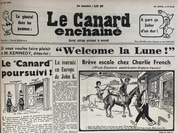 N° 2119 du Canard Enchaîné -  31 Mai 1961