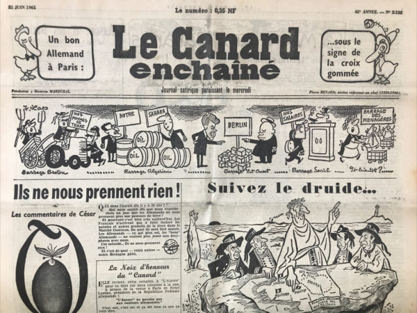 N° 2122 du Canard Enchaîné -  21 Juin 1961