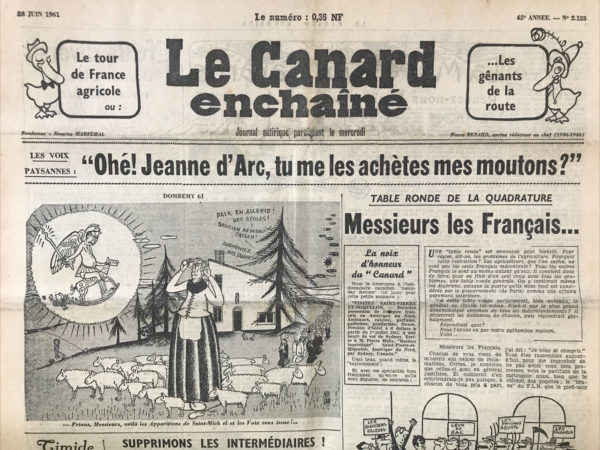 N° 2123 du Canard Enchaîné -  28 Juin 1961