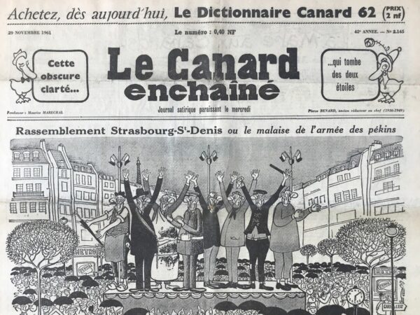 N° 2145 du Canard Enchaîné -  29 Novembre 1961