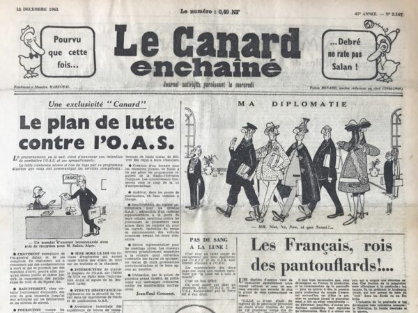 N° 2147 du Canard Enchaîné -  13 Décembre 1961