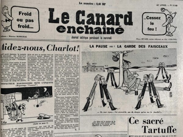 N° 2148 du Canard Enchaîné -  20 Décembre 1961