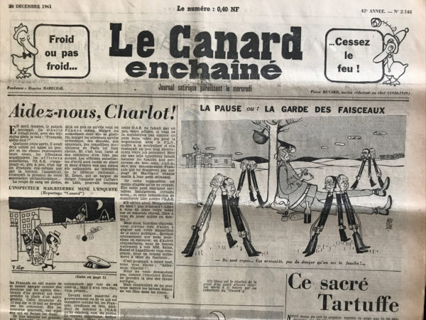N° 2148 du Canard Enchaîné -  20 Décembre 1961