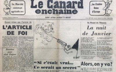 N° 2152 du Canard Enchaîné –  17 Janvier 1962