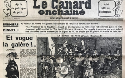 N° 2155 du Canard Enchaîné –  7 Février 1962