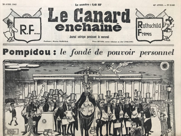 N° 2165 du Canard Enchaîné -  18 Avril 1962