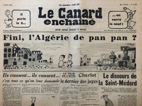 N° 2172 du Canard Enchaîné -  6 Juin 1962