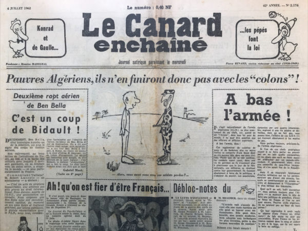 N° 2176 du Canard Enchaîné -  4 Juillet 1962