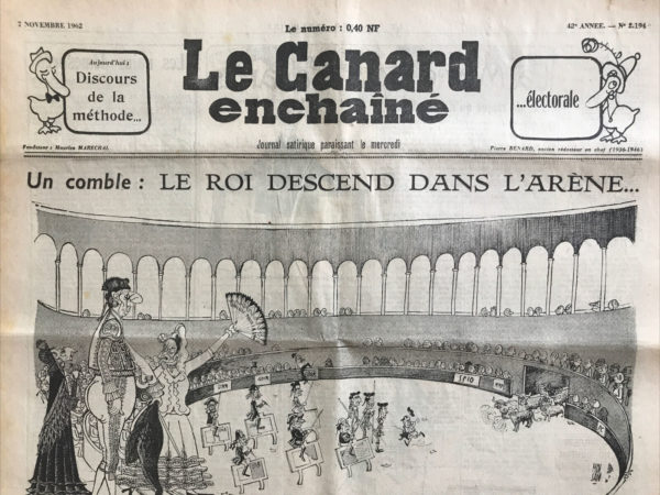 N° 2194 du Canard Enchaîné -  7 Novembre 1962
