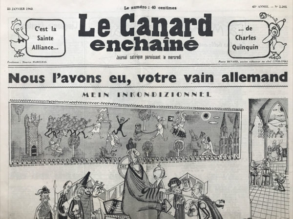 N° 2205 du Canard Enchaîné -  23 Janvier 1963