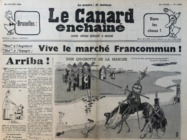 N° 2206 du Canard Enchaîné -  30 Janvier 1963