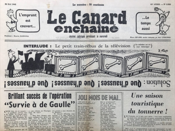 N° 2222 du Canard Enchaîné -  22 Mai 1963