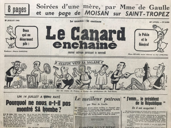 N° 2230 du Canard Enchaîné -  17 Juillet 1963