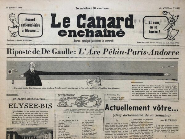 N° 2231 du Canard Enchaîné -  24 Juillet 1963