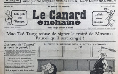 N° 2234 du Canard Enchaîné –  14 Août 1963