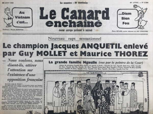 N° 2236 du Canard Enchaîné -  28 Août 1963