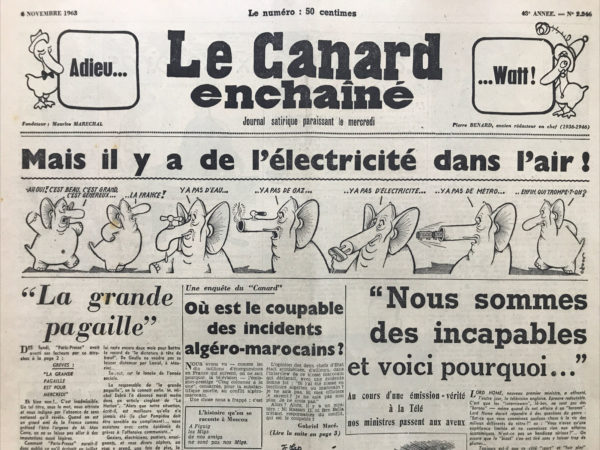 N° 2246 du Canard Enchaîné -  6 Novembre 1963