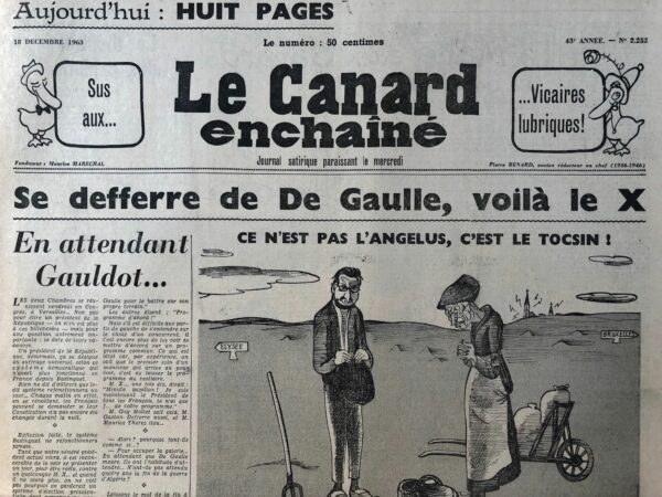N° 2252 du Canard Enchaîné -  18 Décembre 1963