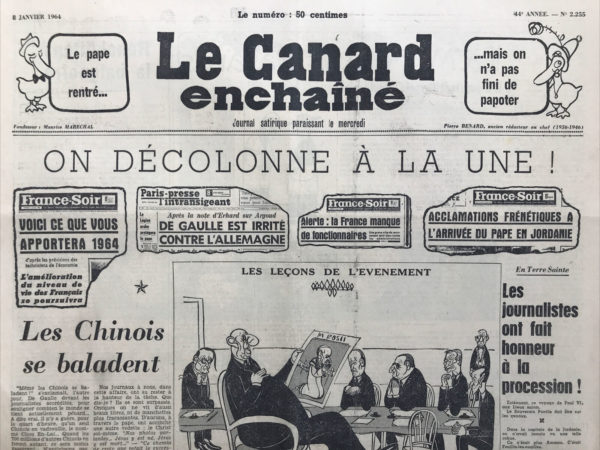 N° 2255 du Canard Enchaîné -  8 Janvier 1964