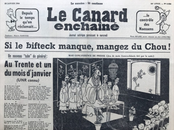 N° 2258 du Canard Enchaîné -  29 Janvier 1964