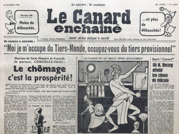 N° 2260 du Canard Enchaîné -  12 Février 1964