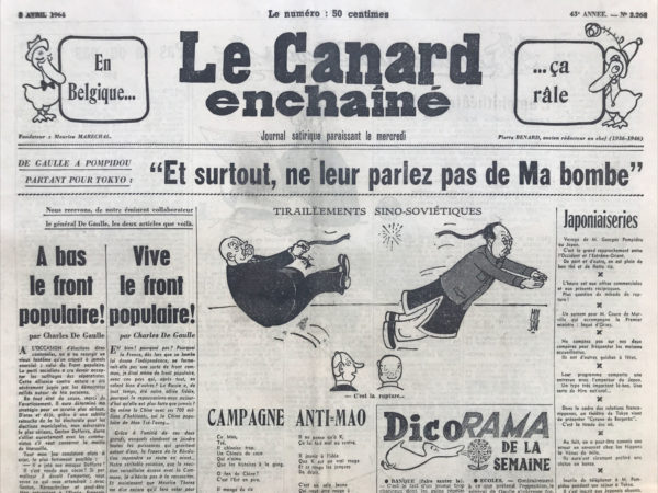 N° 2268 du Canard Enchaîné -  8 Avril 1964