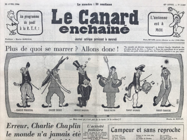 N° 2269 du Canard Enchaîné -  15 Avril 1964