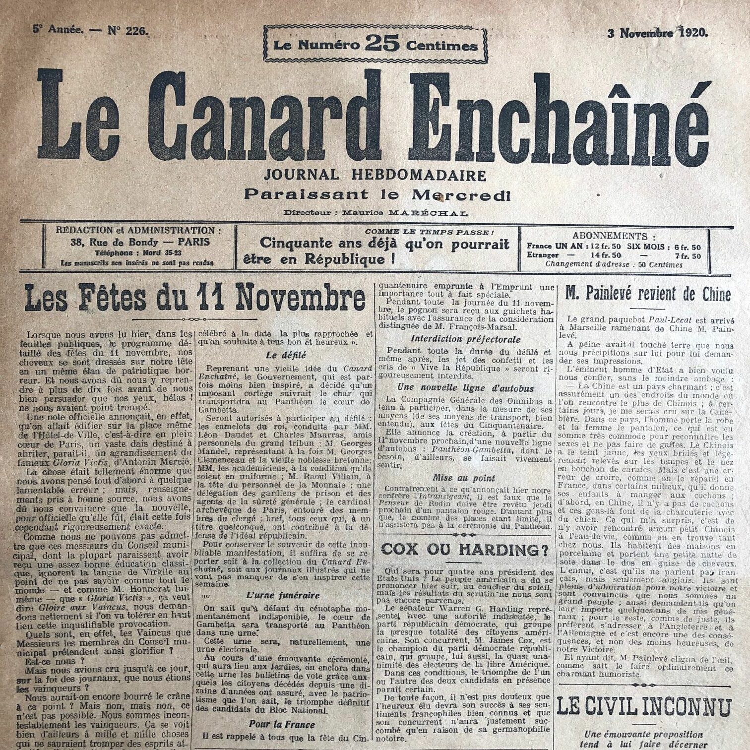 Couac ! | Acheter un Canard | Vente d'Anciens Journaux du Canard Enchaîné. Des Journaux Satiriques de Collection, Historiques & Authentiques de 1916 à 2004 ! | 227 rotated