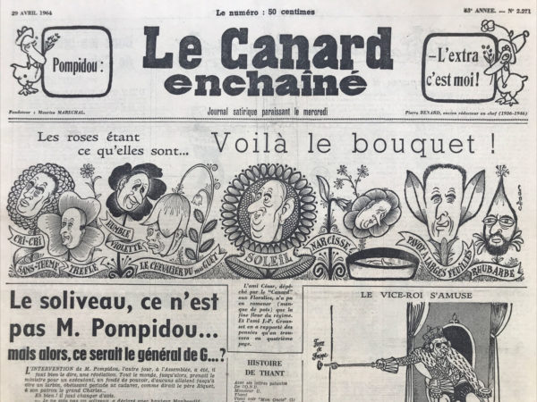 N° 2271 du Canard Enchaîné -  29 Avril 1964