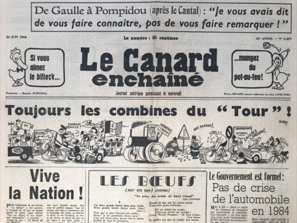 N° 2279 du Canard Enchaîné -  24 Juin 1964