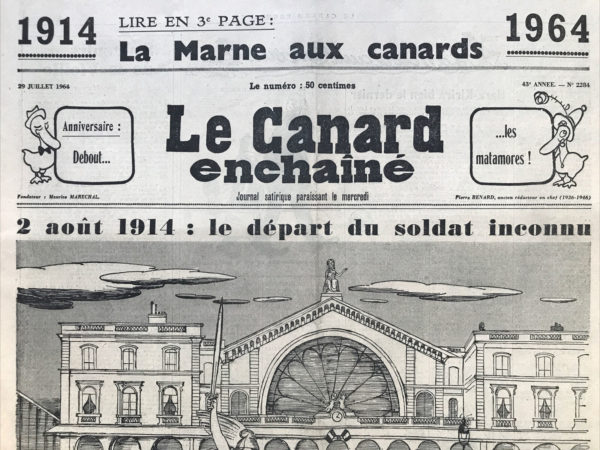 N° 2284 du Canard Enchaîné -  29 Juillet 1964