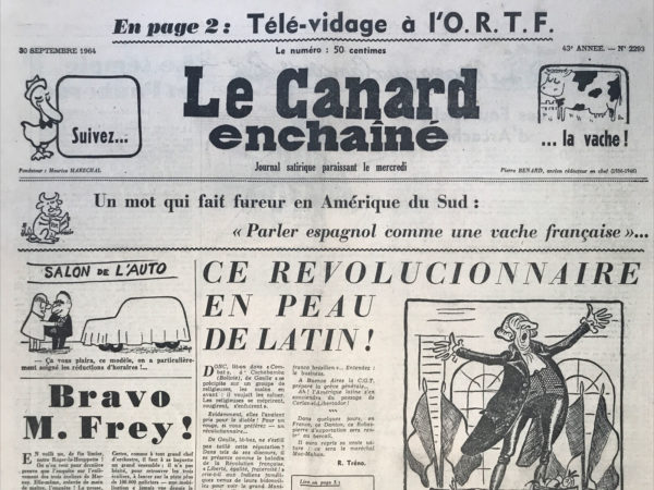 N° 2293 du Canard Enchaîné -  30 Septembre 1964