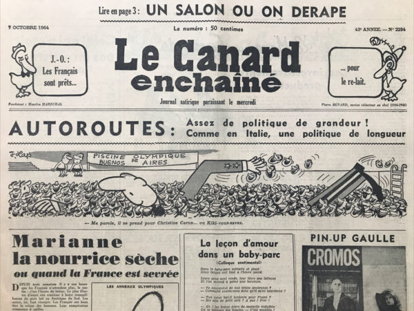 N° 2294 du Canard Enchaîné -  7 Octobre 1964