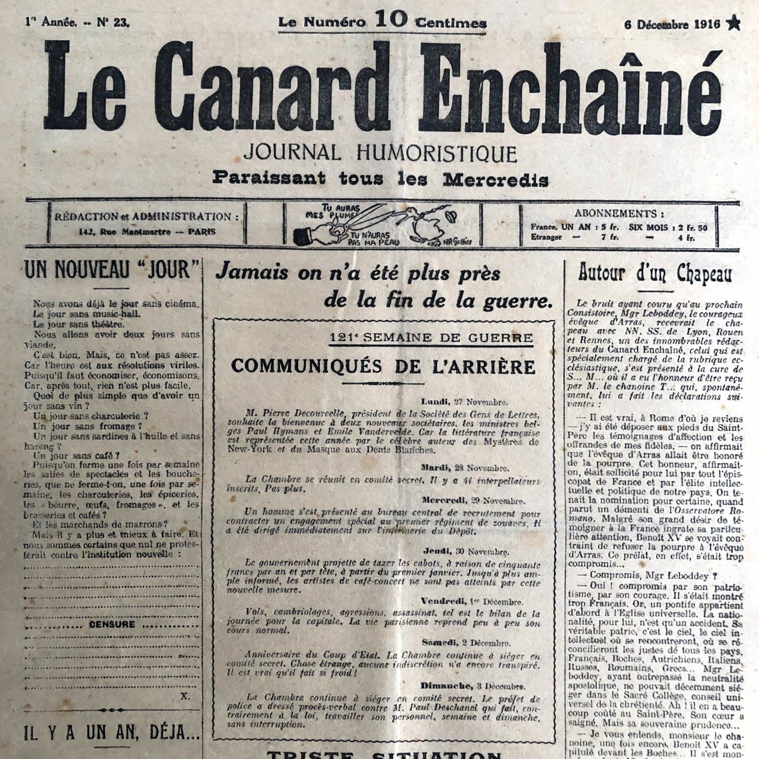 Couac ! | Acheter un Canard | Vente d'Anciens Journaux du Canard Enchaîné. Des Journaux Satiriques de Collection, Historiques & Authentiques de 1916 à 2005 ! | 23 4