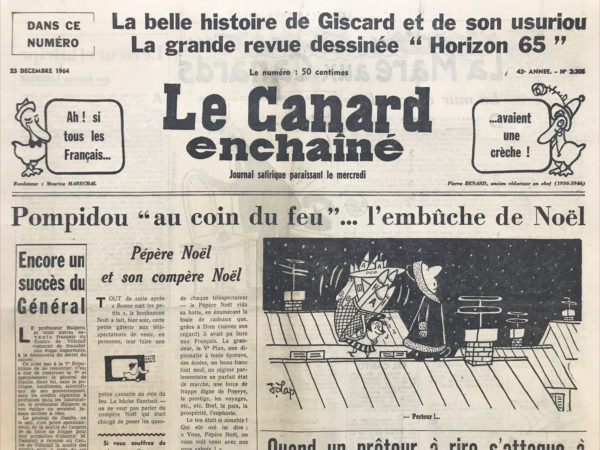 N° 2305 du Canard Enchaîné -  23 Décembre 1964