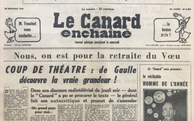 N° 2306 du Canard Enchaîné –  30 Décembre 1964