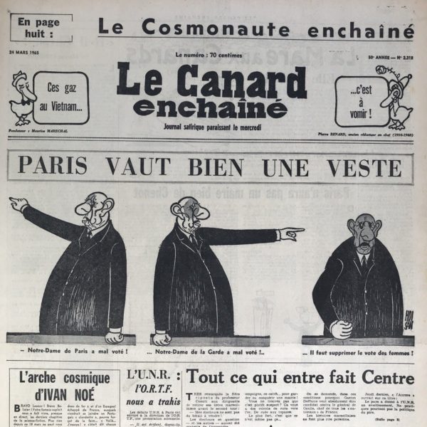 N° 2318 du Canard Enchaîné -  24 Mars 1965