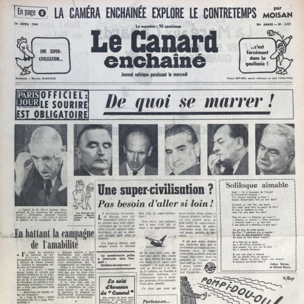N° 2321 du Canard Enchaîné -  14 Avril 1965