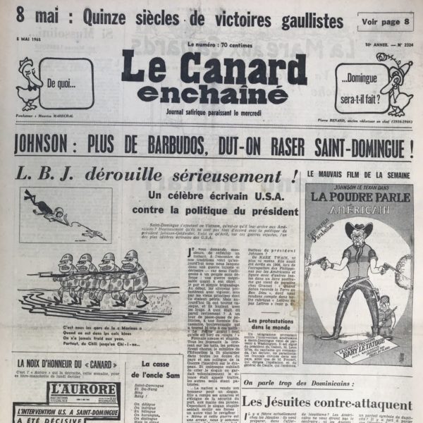 N° 2324 du Canard Enchaîné -  5 Mai 1965