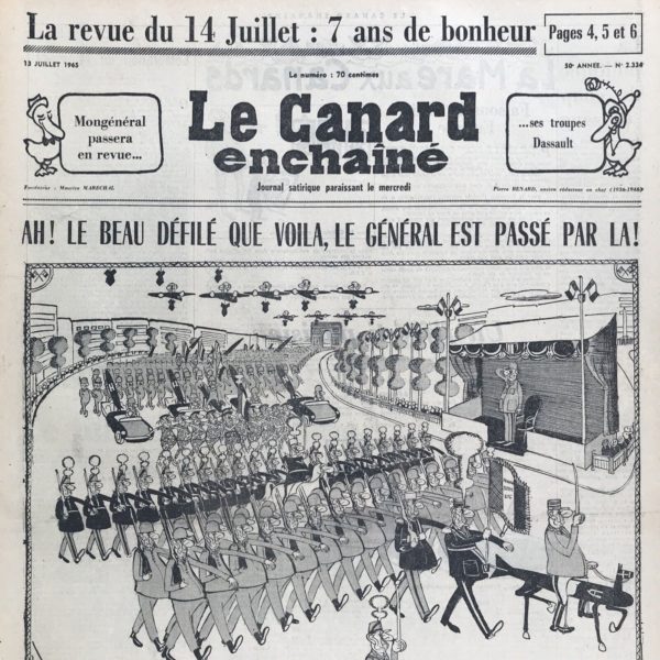 N° 2334 du Canard Enchaîné -  14 Juillet 1965