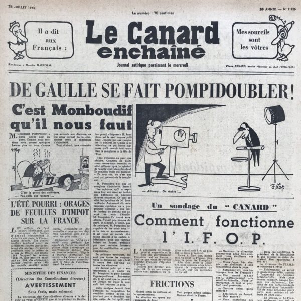 N° 2336 du Canard Enchaîné -  28 Juillet 1965