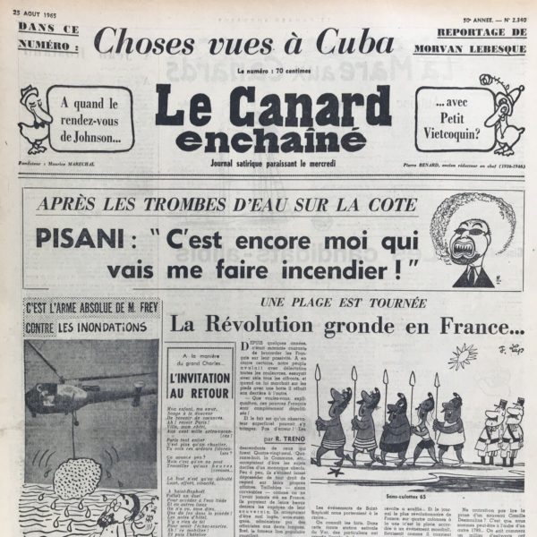 N° 2340 du Canard Enchaîné -  25 Août 1965