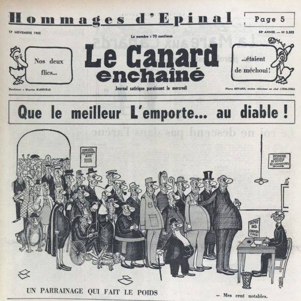 N° 2352 du Canard Enchaîné -  17 Novembre 1965