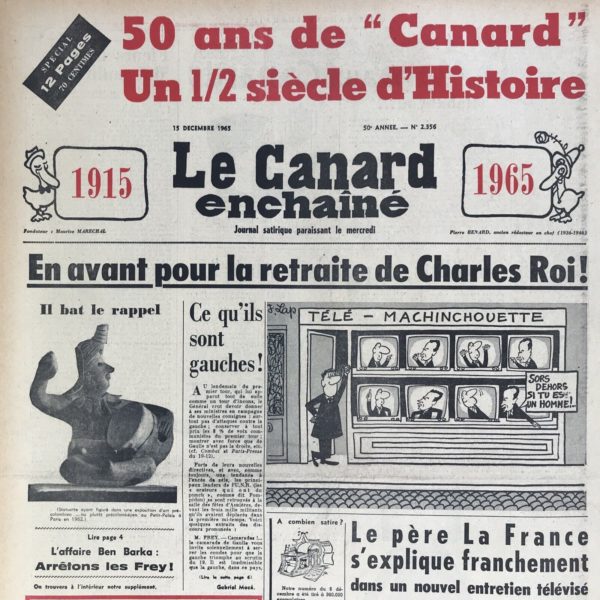 N° 2356 du Canard Enchaîné -  15 Décembre 1965