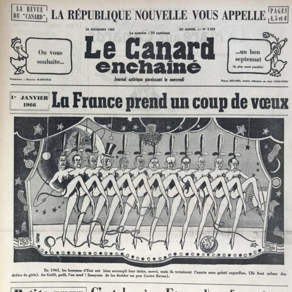 N° 2358 du Canard Enchaîné -  29 Décembre 1965