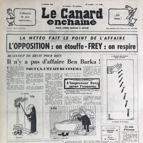 N° 2363 du Canard Enchaîné -  2 Février 1966