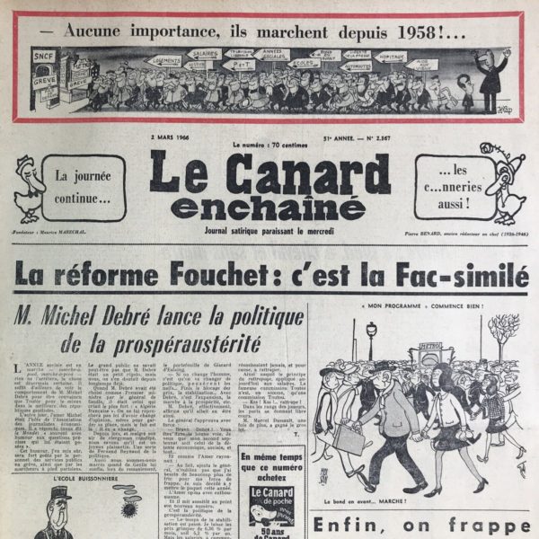 N° 2367 du Canard Enchaîné -  2 Mars 1966