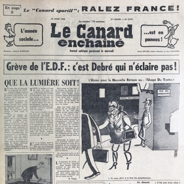 N° 2370 du Canard Enchaîné -  23 Mars 1966